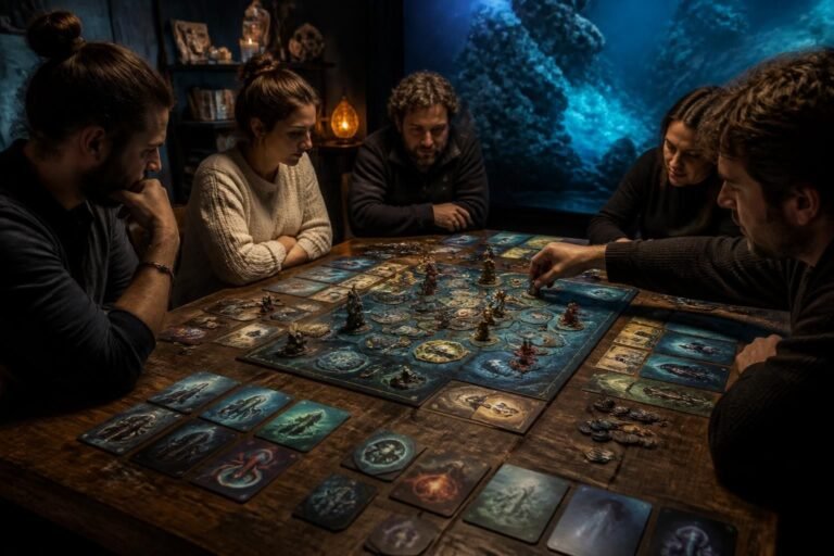 découvrez abyss, un jeu de société captivant qui vous plonge dans un univers sous-marin fascinant. explorez les profondeurs et vivez une aventure stratégique unique.